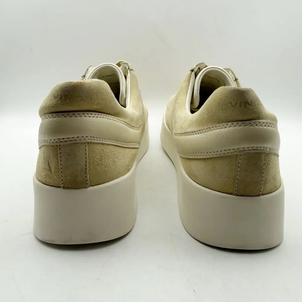 Vince Womens Warren Low Sneakers US 13 M EU 45 Beige Tan Suede GUC